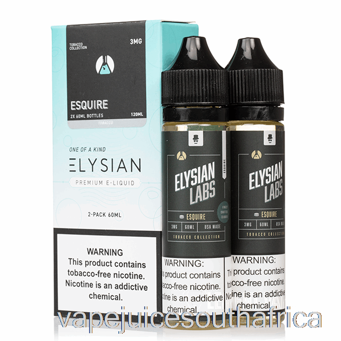 Vape Juice South Africa Esquire - Elysian Labs - 120Ml 3Mg